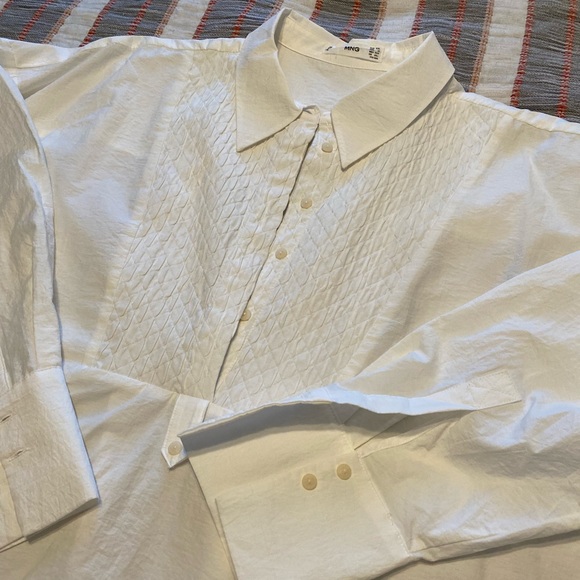Mango Oversized Cotton Blouse, Size 12 - Picture 9 of 9